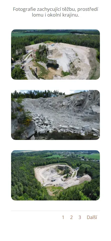 Galerie lomu na webu zulazernovka.cz v telefonu
