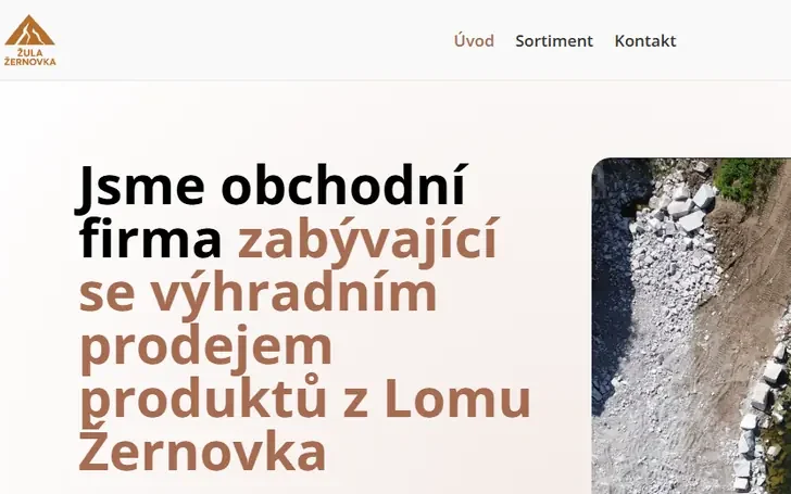 Úvodní stránka webu zulazernovka.cz